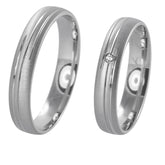 Linden Trauringe / Eheringe Risch mit Diamant W/si - 228/229